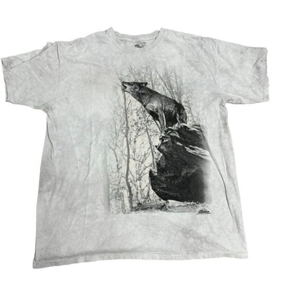 The Mountain Mens Size XXL Gray Wolf Scott Ian Barry Shirt